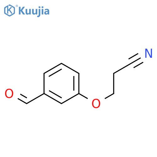 3-(3-formylphenoxy)propanenitrile structure