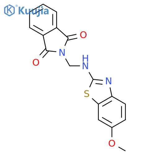 1H-Isoindole-1,3(2H)-dione,2-[[(6-methoxy-2-benzothiazolyl)amino]methyl]- structure