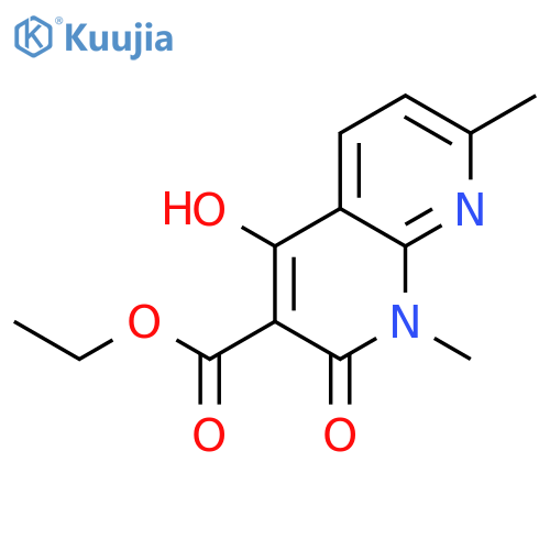 Ethyl 4-hydroxy-1,7-dimethyl-2-oxo-1,2-dihydro-1,8-naphthyridine-3-carboxylate structure