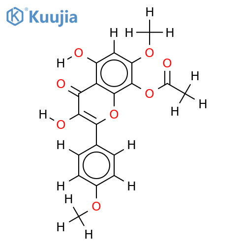 4',7-Di-Me ether,8-O-Ac-3,4',5,7,8-Pentahydroxyflavone structure