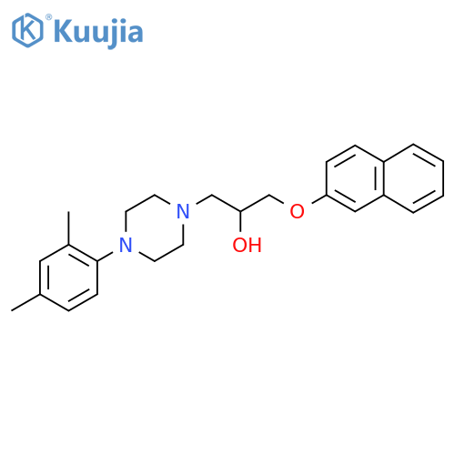 1-4-(2,4-dimethylphenyl)piperazin-1-yl-3-(naphthalen-2-yloxy)propan-2-ol structure