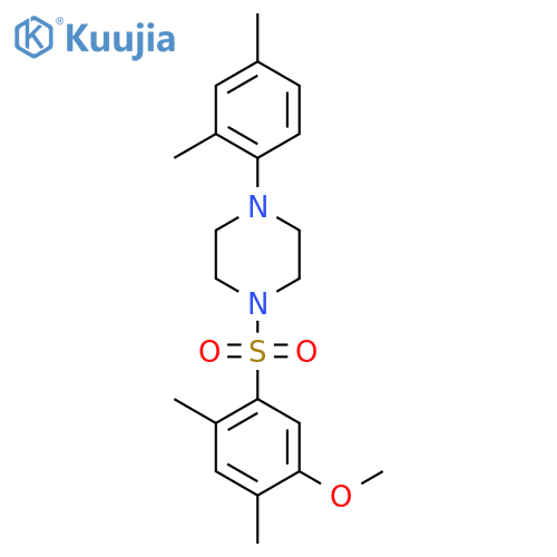 1-(2,4-dimethylphenyl)-4-(5-methoxy-2,4-dimethylbenzenesulfonyl)piperazine structure