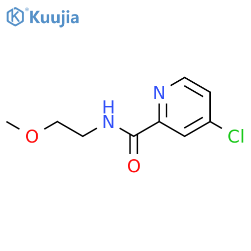 4-chloro-N-(2-methoxyethyl)pyridine-2-carboxamide structure
