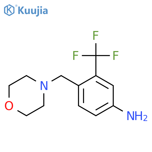 Benzenamine, 4-(4-morpholinylmethyl)-3-(trifluoromethyl)- structure