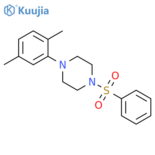 1-(benzenesulfonyl)-4-(2,5-dimethylphenyl)piperazine structure