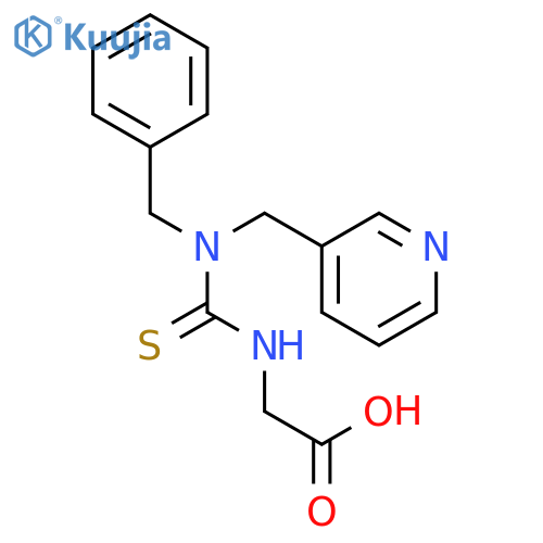 ({[Benzyl(pyridin-3-ylmethyl)amino]-carbonothioyl}amino)acetic acid structure