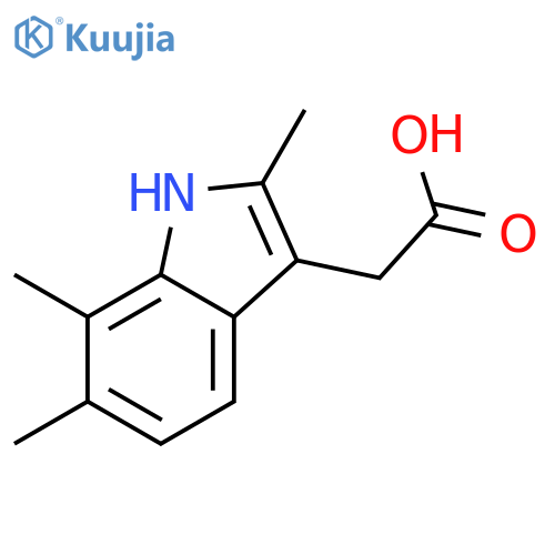 1H-Indole-3-aceticacid, 2,6,7-trimethyl- structure