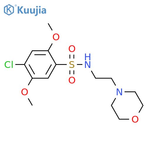 4-chloro-2,5-dimethoxy-N-2-(morpholin-4-yl)ethylbenzene-1-sulfonamide structure