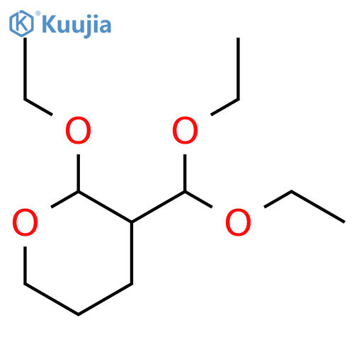 3-(diethoxymethyl)-2-ethoxyoxane structure