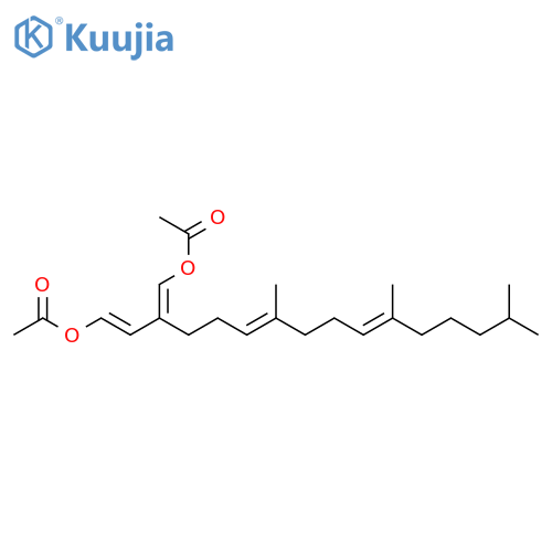 1,3-Butadiene-1,4-diol,2-[(3E,7E)-4,8,12-trimethyl-3,7-tridecadienyl]-, diacetate, (1E,3E)- (9CI) structure