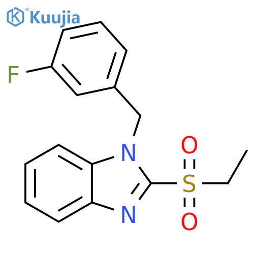 2-(ethanesulfonyl)-1-(3-fluorophenyl)methyl-1H-1,3-benzodiazole structure