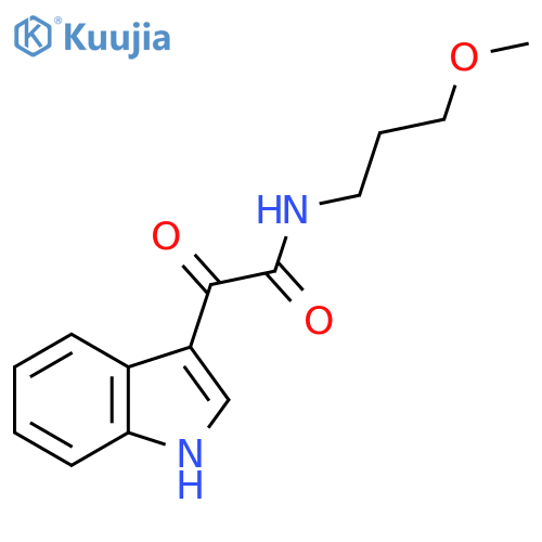 2-(1H-indol-3-yl)-N-(3-methoxypropyl)-2-oxoacetamide structure