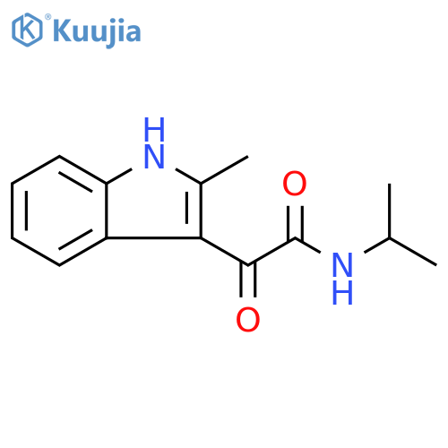 2-(2-methyl-1H-indol-3-yl)-2-oxo-N-(propan-2-yl)acetamide structure