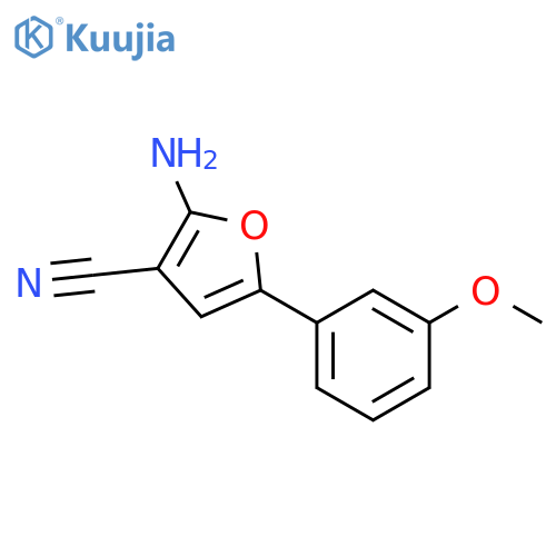 3-Furancarbonitrile, 2-amino-5-(3-methoxyphenyl)- structure