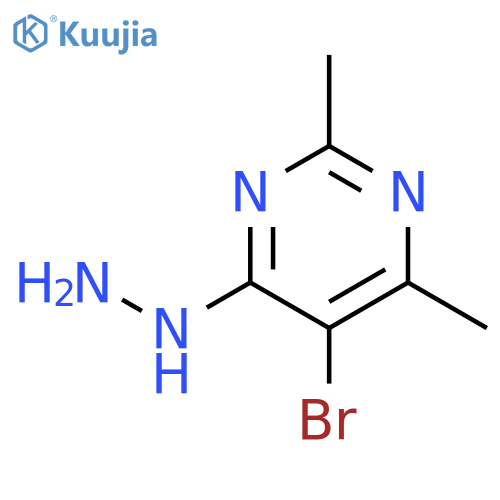 5-Bromo-4-hydrazinyl-2,6-dimethylpyrimidine structure