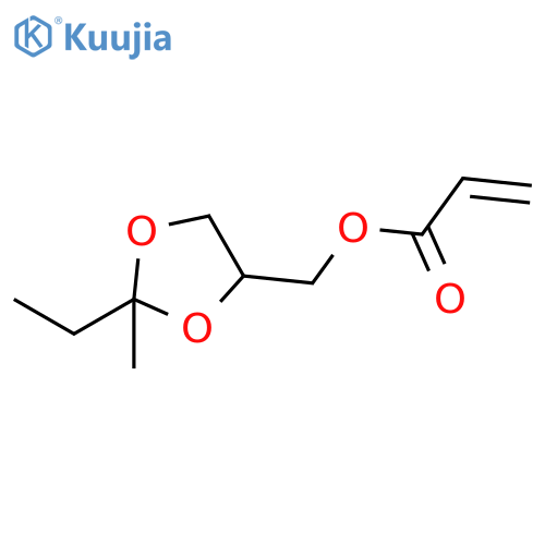 2-Propenoic acid, (2-ethyl-2-methyl-1,3-dioxolan-4-yl)methyl ester structure