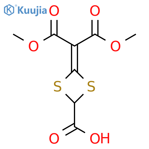 Propanedioic acid, 2-(4-carboxy-1,3-dithietan-2-ylidene)-, 1,3-dimethyl ester structure