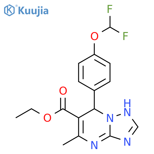 ethyl 7-4-(difluoromethoxy)phenyl-5-methyl-4H,7H-1,2,4triazolo1,5-apyrimidine-6-carboxylate structure