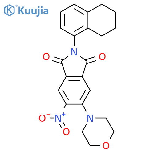 5-(morpholin-4-yl)-6-nitro-2-(5,6,7,8-tetrahydronaphthalen-1-yl)-2,3-dihydro-1H-isoindole-1,3-dione structure