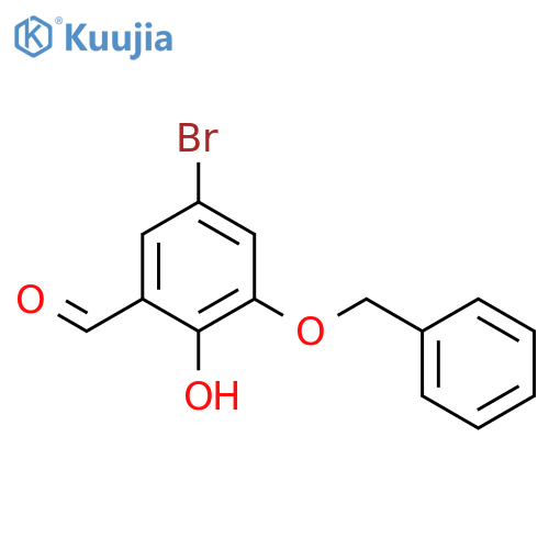 Benzaldehyde, 5-bromo-2-hydroxy-3-(phenylmethoxy)- structure