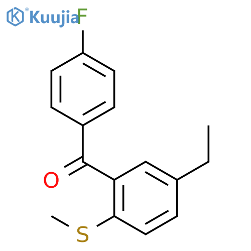 Methanone, [5-ethyl-2-(methylthio)phenyl](4-fluorophenyl)- structure