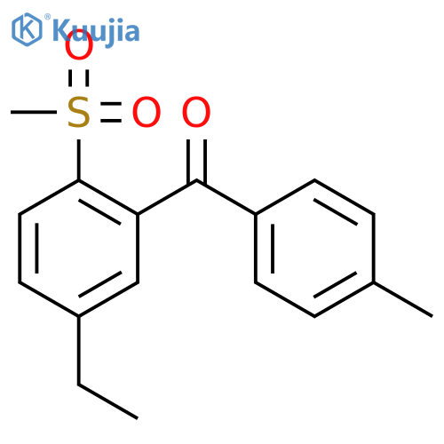 METHANONE, [5-ETHYL-2-(METHYLSULFONYL)PHENYL](4-METHYLPHENYL)- structure