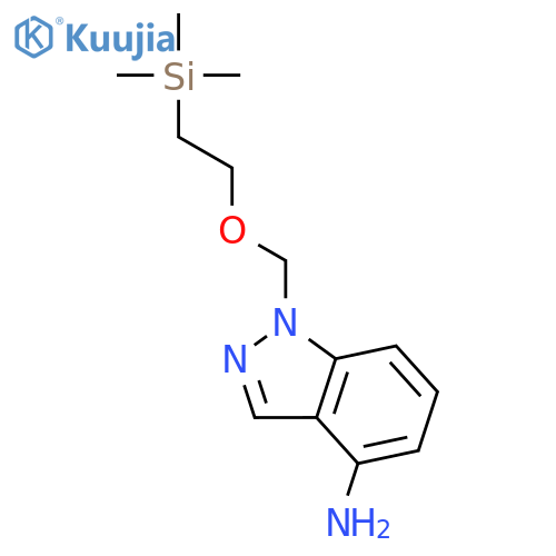 1-((2-(Trimethylsilyl)ethoxy)methyl)-1H-indazol-4-amine structure