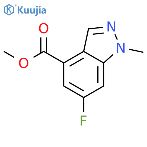 1H-Indazole-4-carboxylic acid, 6-fluoro-1-methyl-, methyl ester structure