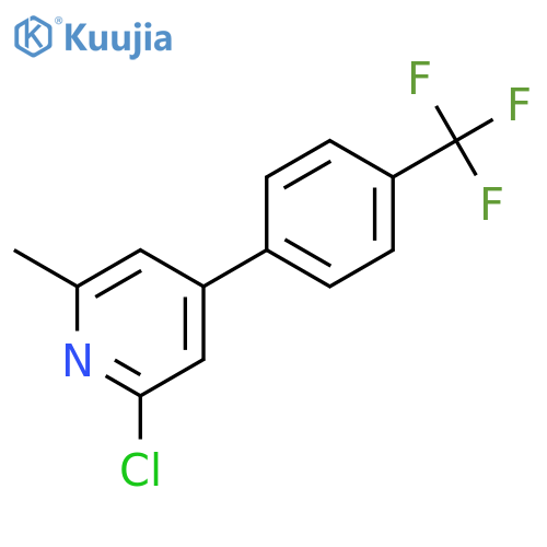 PYRIDINE, 2-CHLORO-6-METHYL-4-[4-(TRIFLUOROMETHYL)PHENYL]- structure