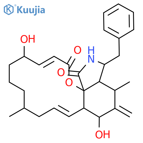 2H-Oxacyclotetradec[2,3-d]isoindole-2,18(5H)-dione, 16-benzyl-6,7,8,9,10,12a,13,14,15,15a,16,17-dodecahydro-5,13-dihydroxy-9,15-dimethyl-14-methylene-, (E,E)-(5S,9R,12aS,13S,15S,15aS,16S,18aS)- structure
