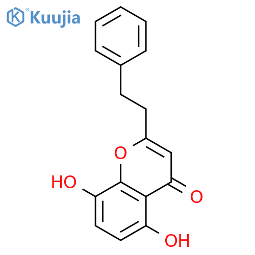 4H-1-Benzopyran-4-one,5,8-dihydroxy-2-(2-phenylethyl)- structure