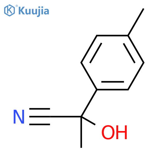 Benzeneacetonitrile, α-hydroxy-α,4-dimethyl- structure