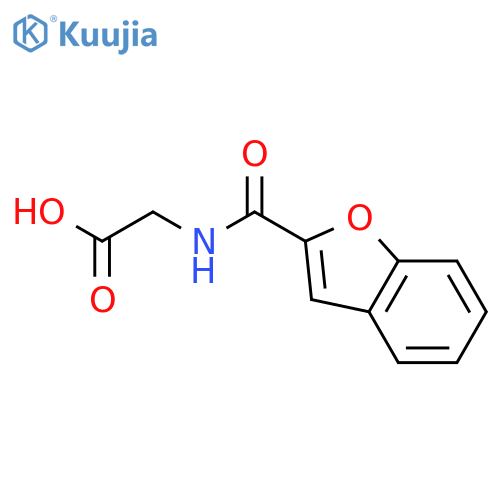 2-(1-benzofuran-2-yl)formamidoacetic acid structure