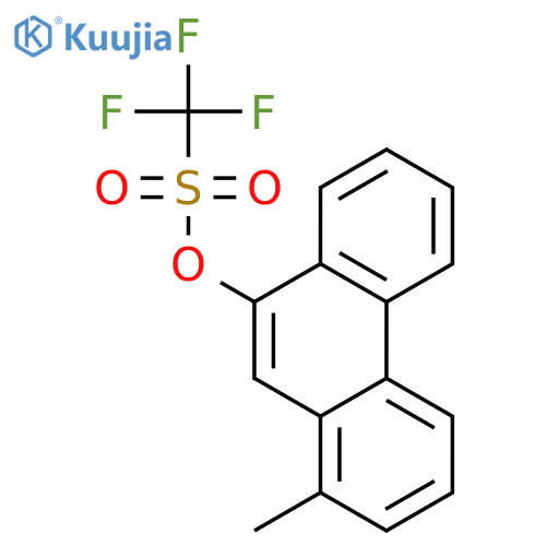 Methanesulfonic acid, trifluoro-, 1-methyl-9-phenanthrenyl ester structure