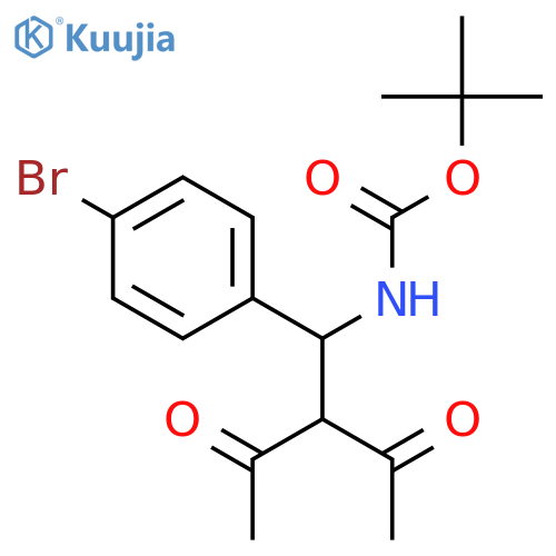 Carbamic acid, [2-acetyl-1-(4-bromophenyl)-3-oxobutyl]-, 1,1-dimethylethyl ester (9CI) structure