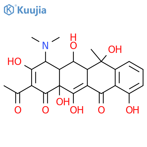 1,11(4H,5H)-Naphthacenedione,2-acetyl-4-(dimethylamino)-4a,5a,6,12a-tetrahydro-3,5,6,10,12,12a-hexahydroxy-6-methyl-,(4S,4aR,5S,5aR,6S,12aS)- structure