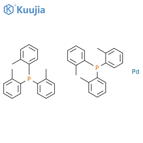 Bis(tri-o-tolylphosphine)palladium(0) structure