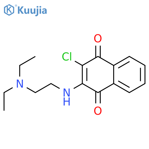 2-chloro-3-{[2-(diethylamino)ethyl]amino}naphthalene-1,4-dione structure