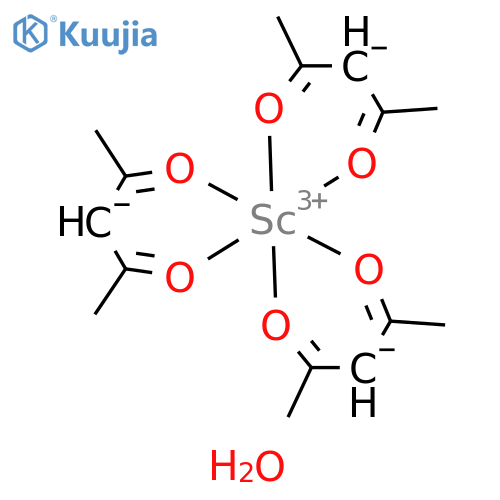 Scandium(III) 2,4-pentanedionate hydrate structure