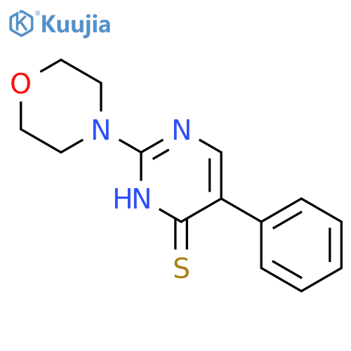 4(3H)-Pyrimidinethione,2-(4-morpholinyl)-5-phenyl- structure