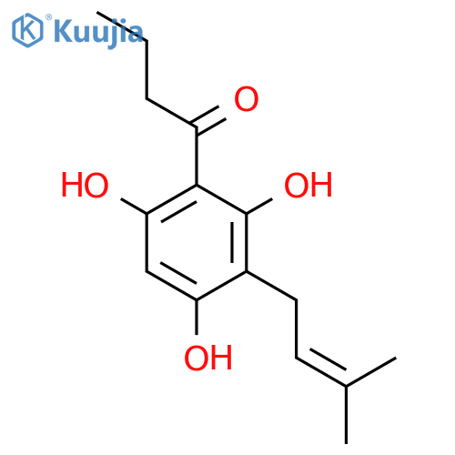 1-Butanone, 1-[2,4,6-trihydroxy-3-(3-methyl-2-butenyl)phenyl]- structure
