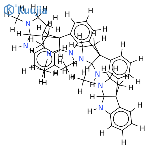 1,1',1'',1'''-tetramethyl-2,3,8,8a,2',3',8',8'a,2'',3'',8'',8''a,2''',3''',8''',8'''a-hexadecahydro-1H,1'H,1''H,1'''H-[3a,3'a;7',3''a;7'',3'''a]quater(pyrrolo[2,3-b]indole) structure