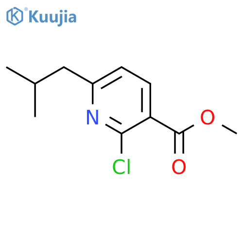 3-PYRIDINECARBOXYLIC ACID, 2-CHLORO-6-(2-METHYLPROPYL)-, METHYL ESTER structure