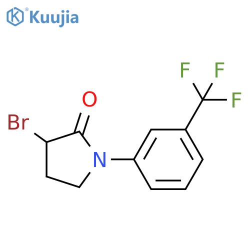 3-Bromo-1-3-(trifluoromethyl)phenyl-pyrrolidin-2-one structure