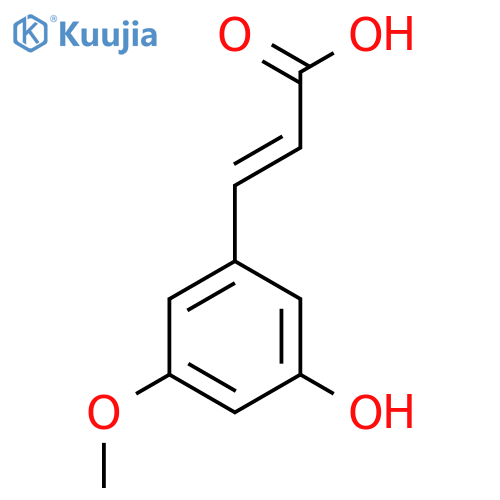 5-Hydroxy-3-methoxycinnamic acid structure