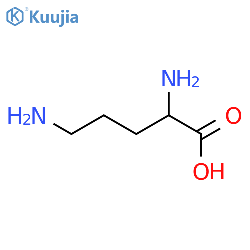 (2S)-2,5-diaminopentanoic acid structure