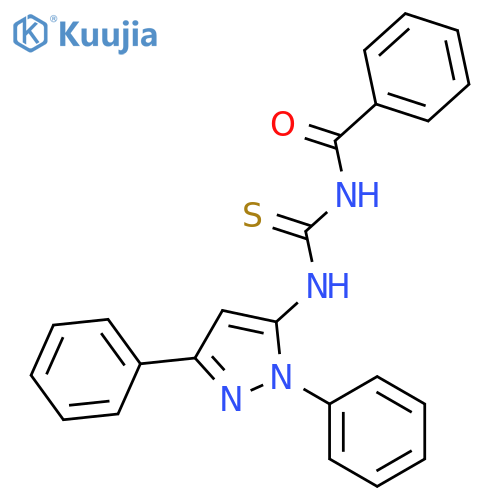 Benzamide, N-[[(1,3-diphenyl-1H-pyrazol-5-yl)amino]thioxomethyl]- structure