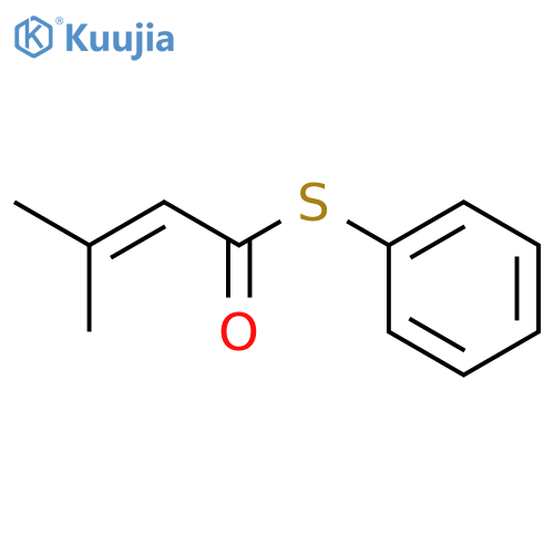 2-Butenethioic acid,3-methyl-, S-phenyl ester structure