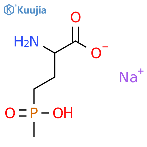 sodium (2S)-2-amino-4-[hydroxy(methyl)phosphoryl]butanoate structure