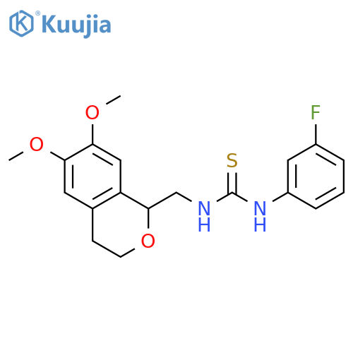 Thiourea,N-[(3,4-dihydro-6,7-dimethoxy-1H-2-benzopyran-1-yl)methyl]-N'-(3-fluorophenyl)- structure